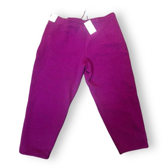 NWT Nike Therma-Fit Teddy Fleece Joggers Purple Full Length Elastic Waist XXL - Picture 2 of 12